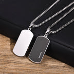 PENDRA Dog Square Dog Tag Necklace
