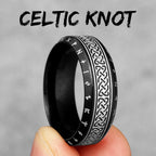 PENDRA Celtic Knot Boyfriend Steel Ring