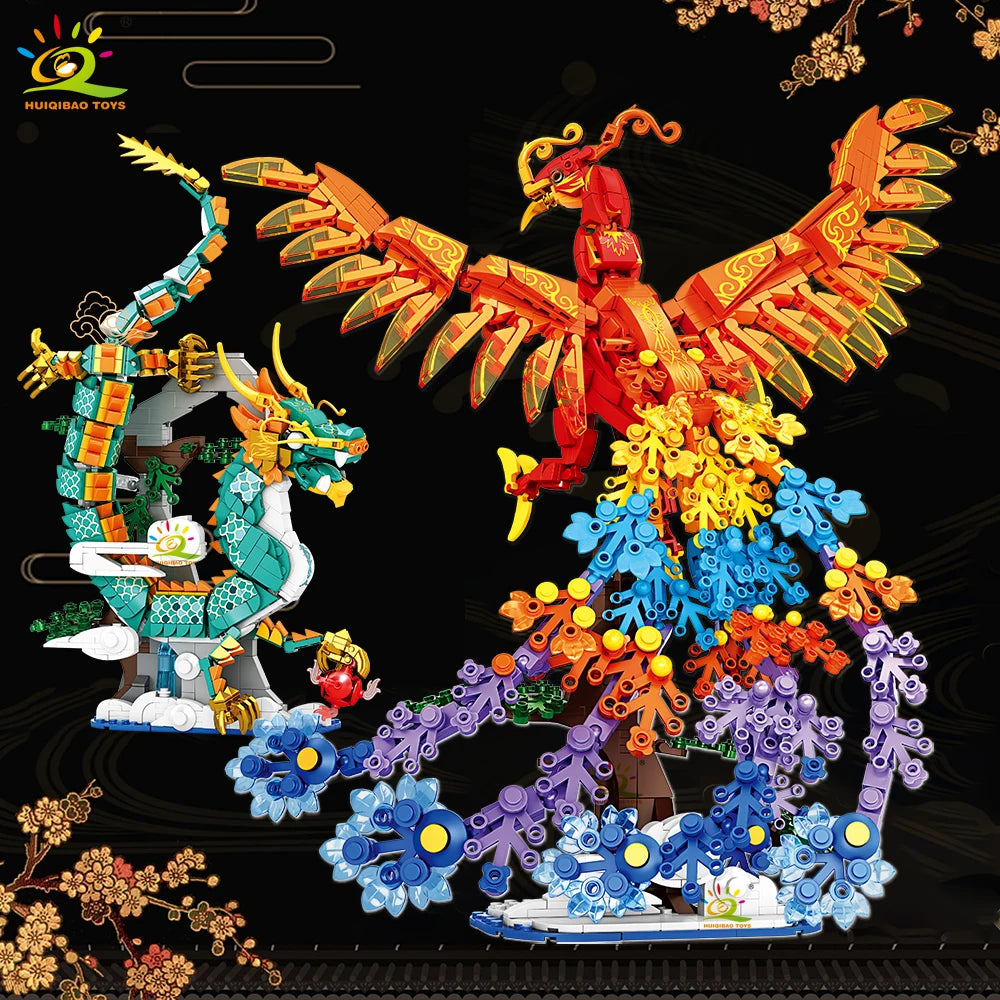 PENDRA Chinese Dragon Phoenix Building Set