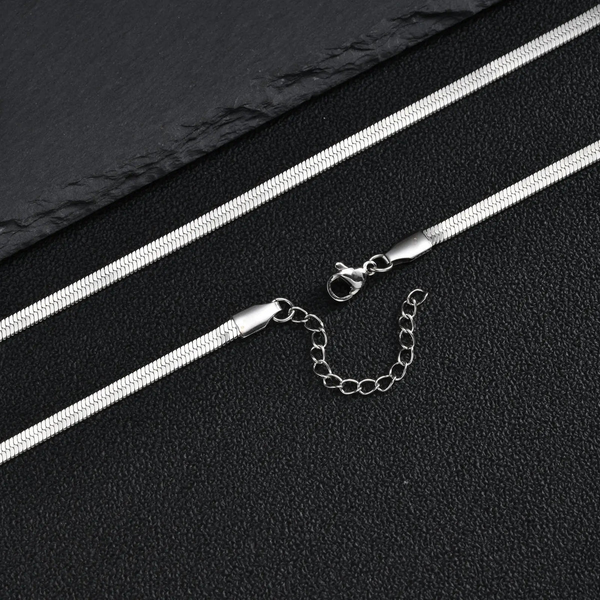 3/4/5mm Flat Snake Chain Necklace for Men Women,Stainless Steel Blade Chain Choker,Punk Hip Hop Jewelry Gift for Him
