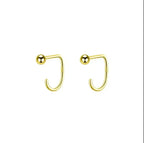 PENDRA Geometry Hoop Sterling Earrings