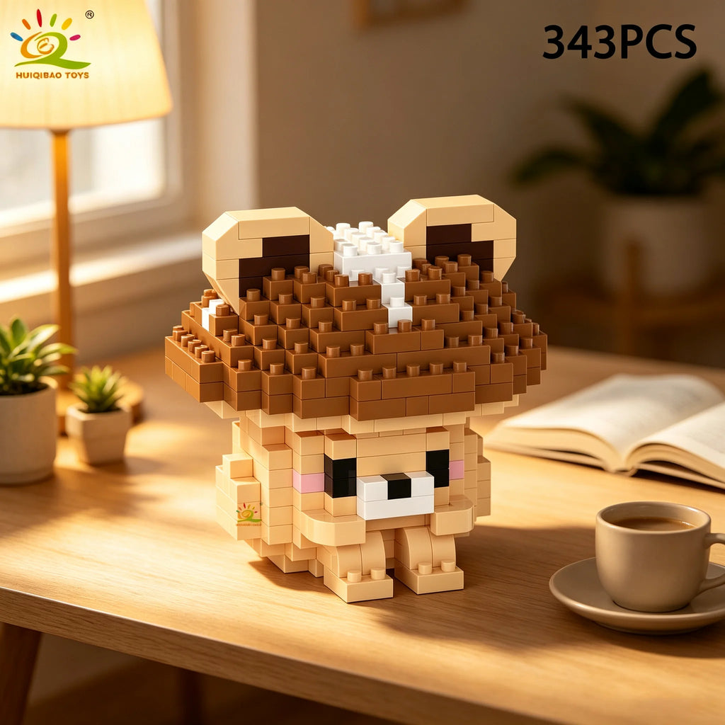 PENDRA Cartoon Mushroom Micro Building Set