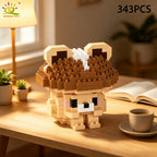 PENDRA Cartoon Mushroom Micro Building Set