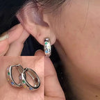 PENDRA Geometry Hoop Sterling Silver Earrings
