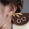 VENTFILLE 925 Sterling Silver Black Agate Rotund Earrings For Women Girl Originality Design Korean Jewelry Party Gifts Dropship