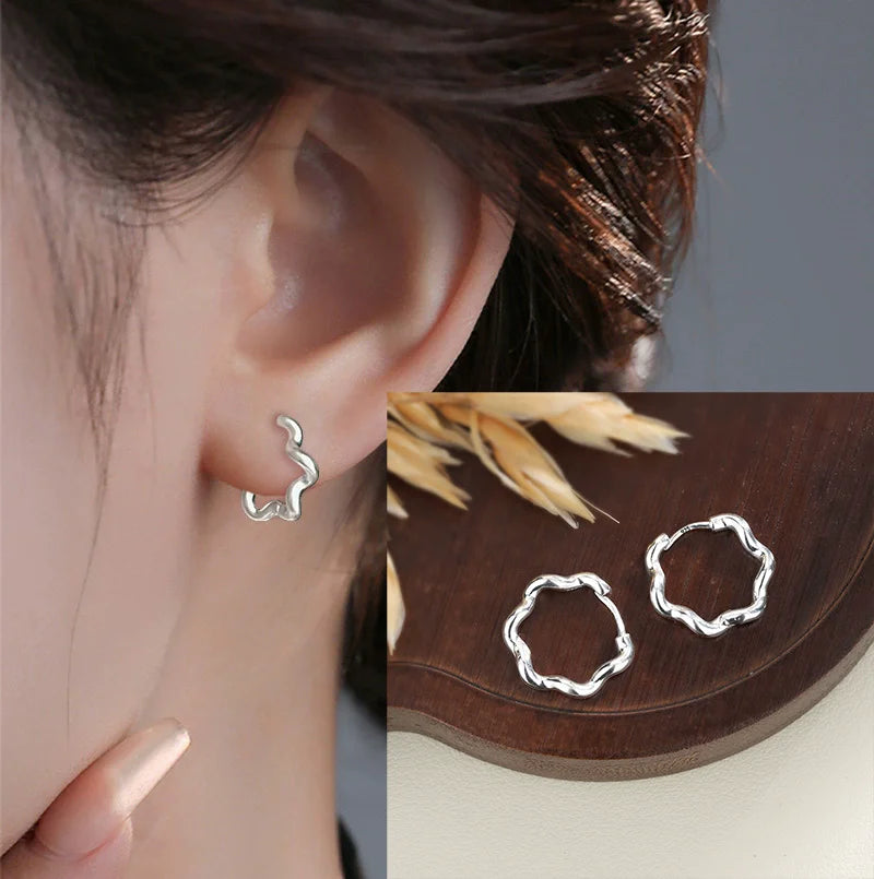 VENTFILLE 925 Sterling Silver Black Agate Rotund Earrings For Women Girl Originality Design Korean Jewelry Party Gifts Dropship