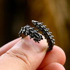 PENDRA Vikingdragon Black Stainless Steel Dragon Bracelet