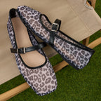 PENDRA Leopard Mesh Flat Shoes