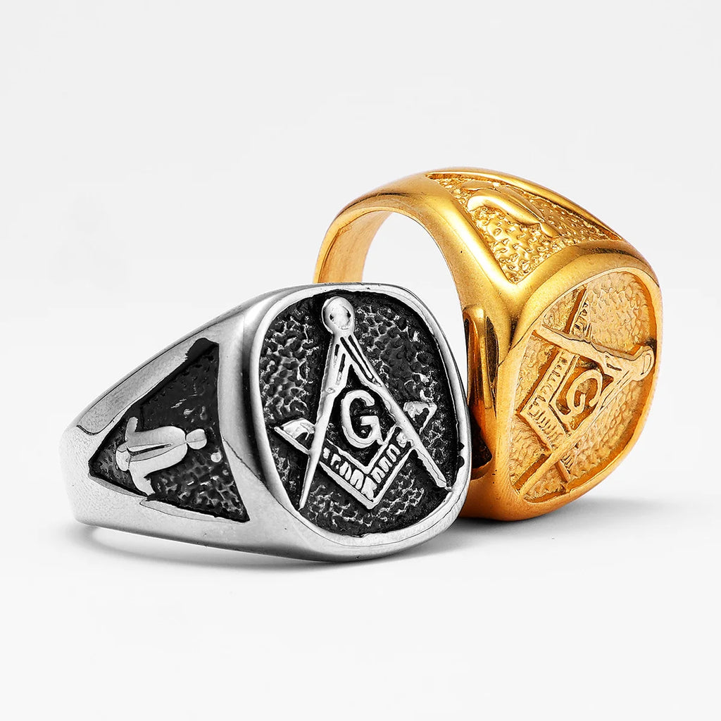 PENDRA Masonic Jewelry Punk Ring