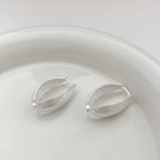PENDRA Sterling Silve Matte Earrings