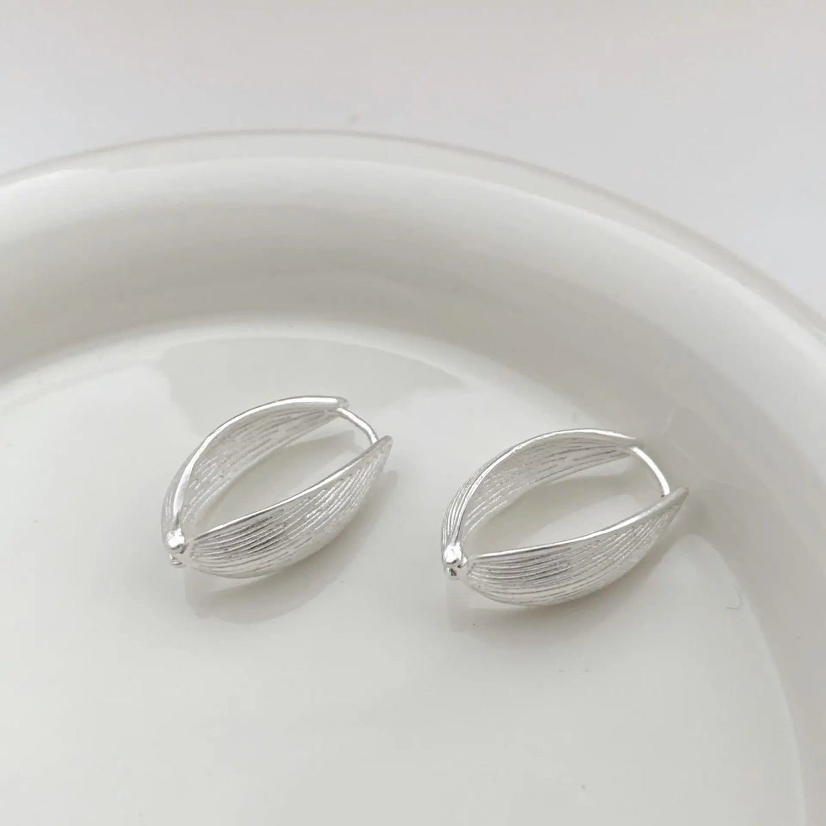 PENDRA Sterling Silve Matte Earrings