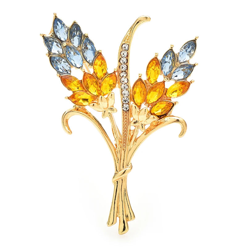 PENDRA Harvest Wheat Design Brooch