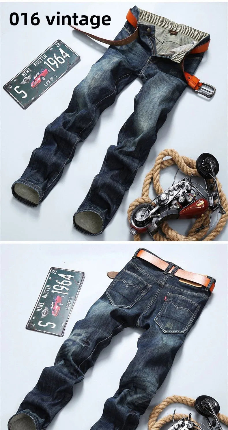 PENDRA Denim Straight Dark Pants