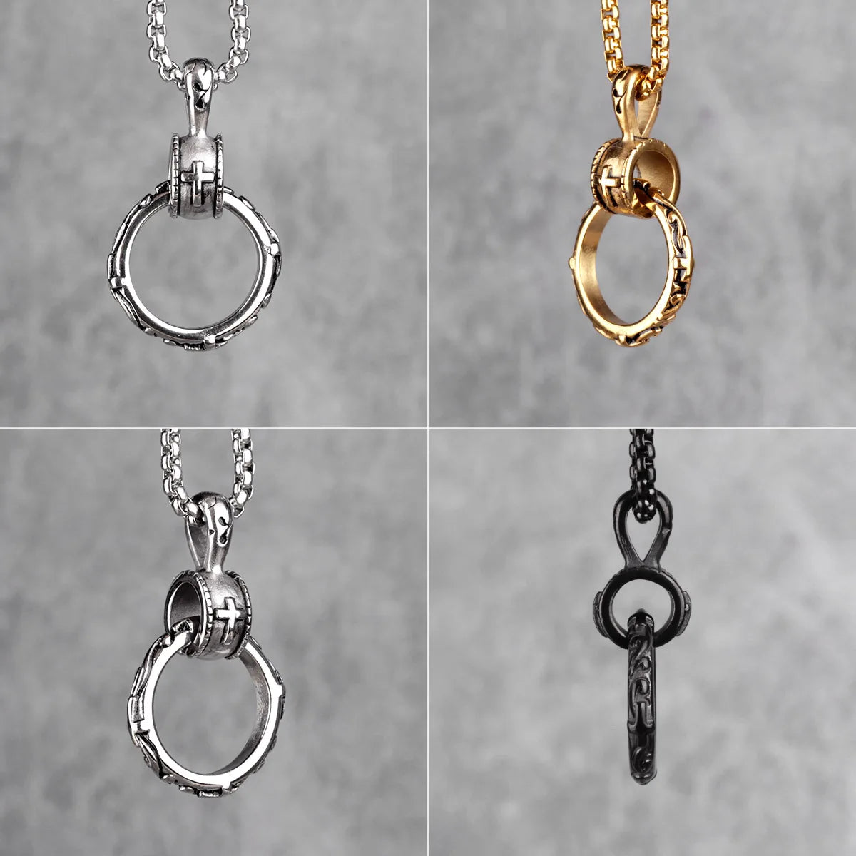 PENDRA Cross Steel Ring
