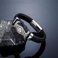 PENDRA Celtic Knot Rune Leather Bracelet