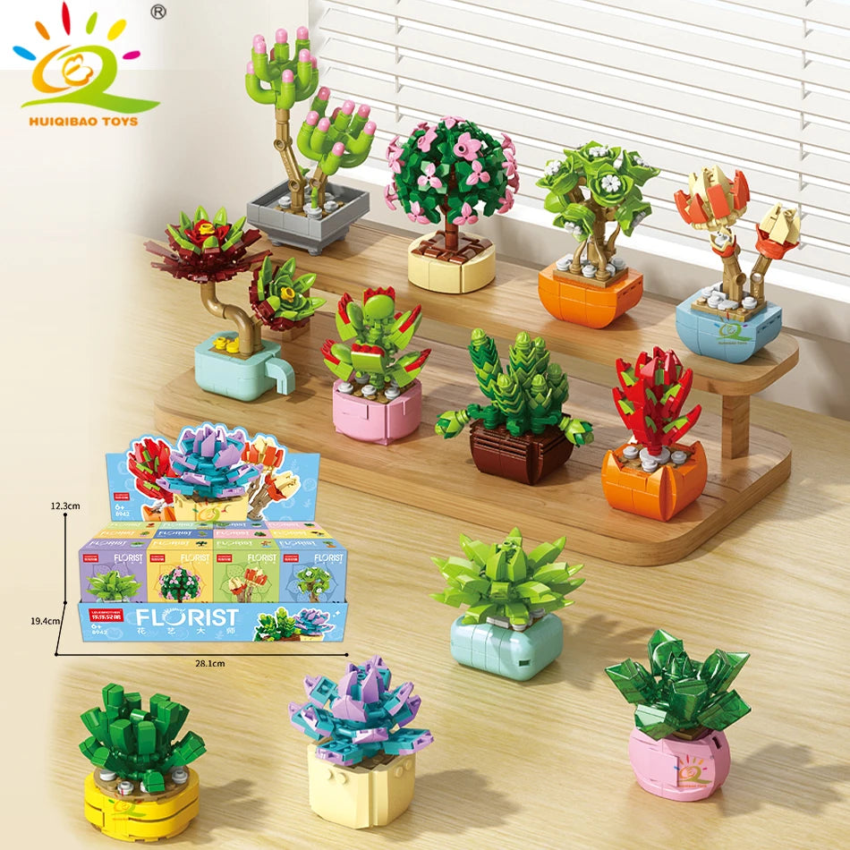 PENDRA Succulent Potted Floral Building Set