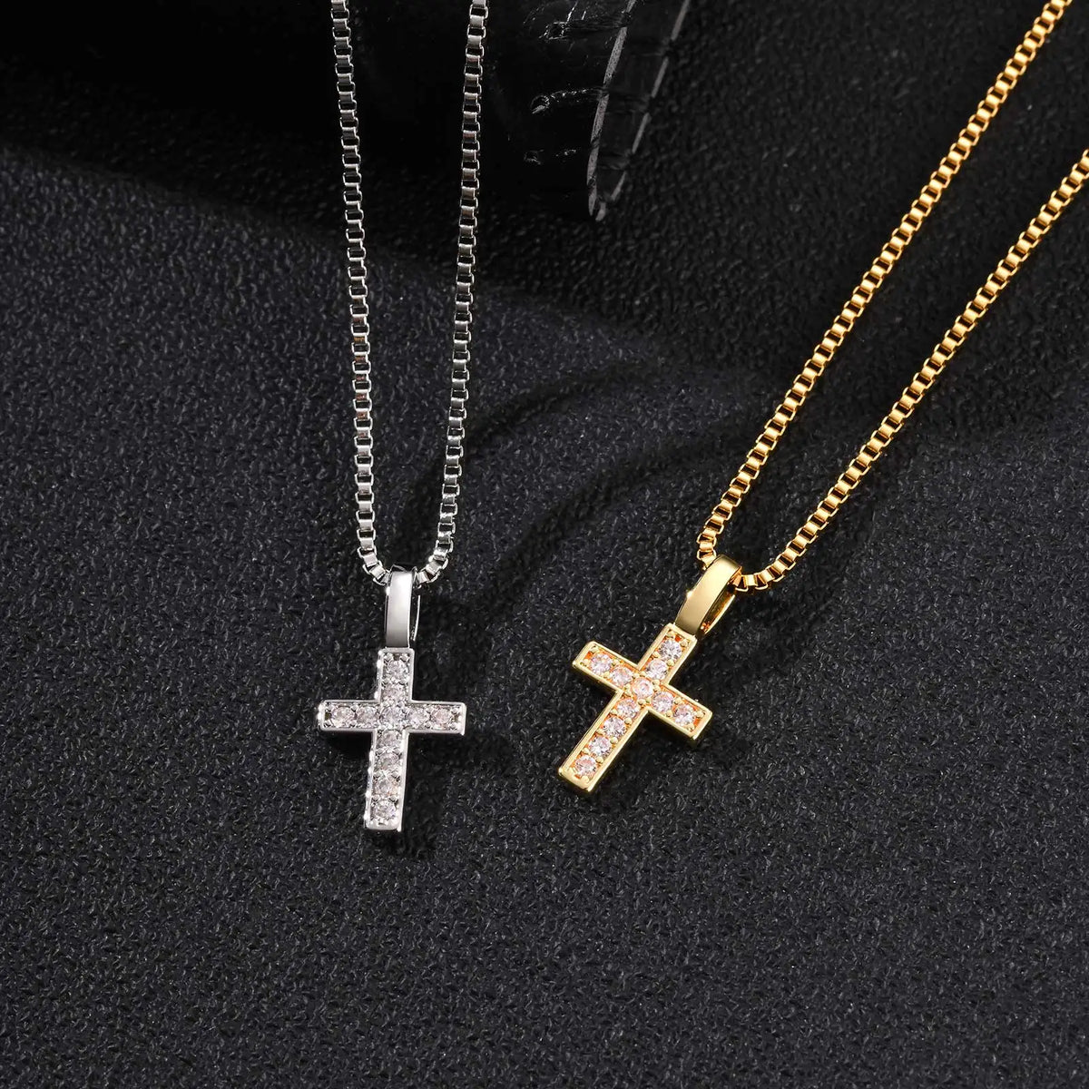 PENDRA Cross Zircon Pendant Necklace