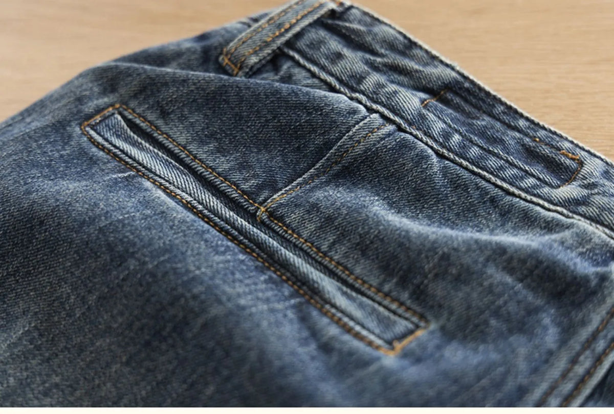 Wholesale 2022 New Hong Kong Style Spliced Ork Clothes Harem Pants Brand Solid Versatile Loose Legged Men Cowboy Baggy Jeans