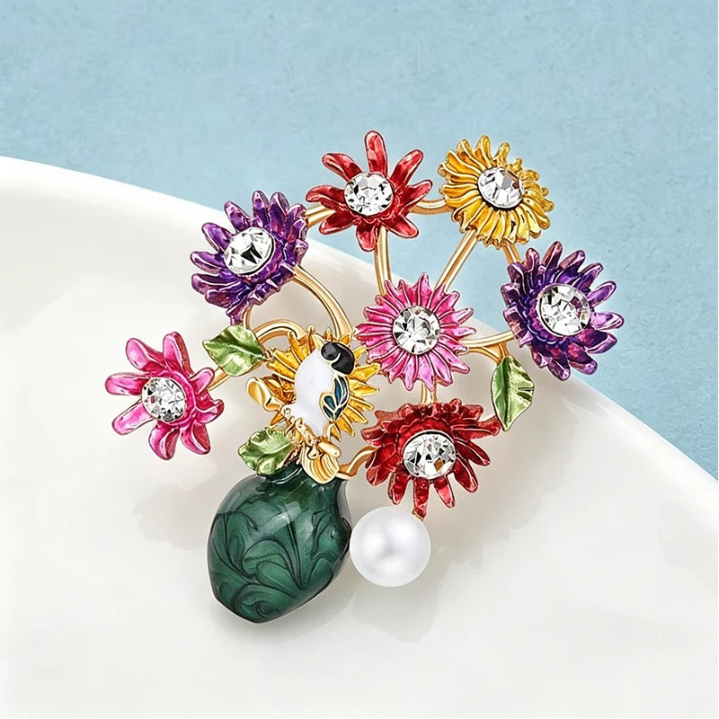 PENDRA Florielle19 Floral Brooch