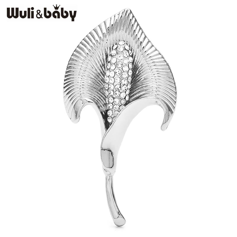 PENDRA Lilycrest Big Crystal Lily Flower Brooch
