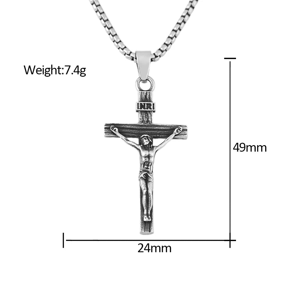 PENDRA Jesuscross 316L Stainless Steel Cross Pendant