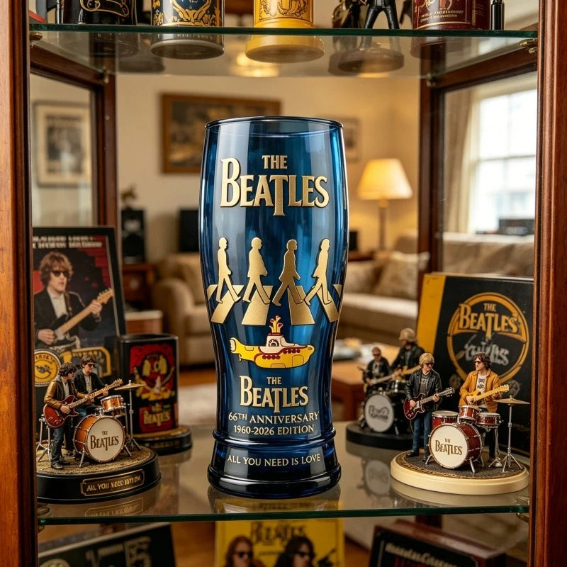 The Beatles Commemorative Glass Tumbler, Classic Abbey Road Print Tall Cup, Music Fan Collectible Decorations