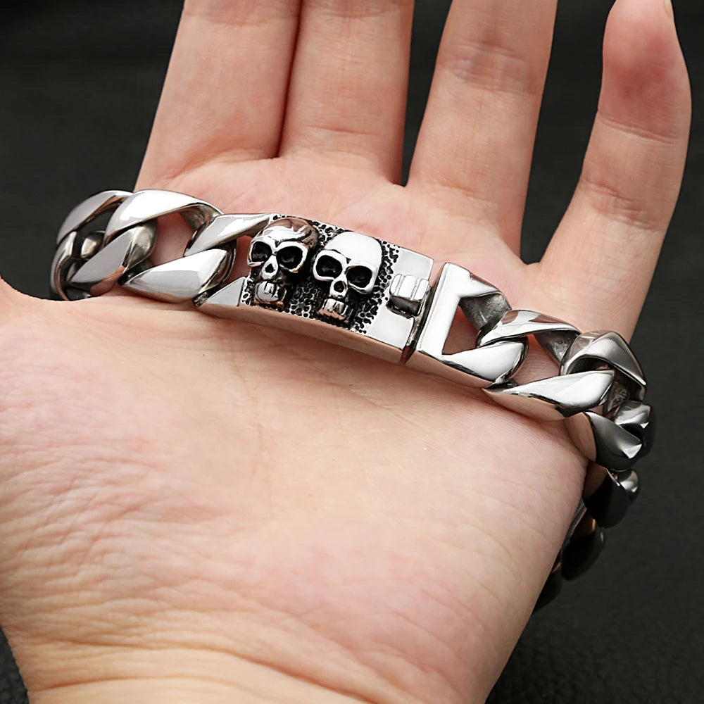 PENDRA Valknut Celtic Stainless Steel Cuff Bracelet