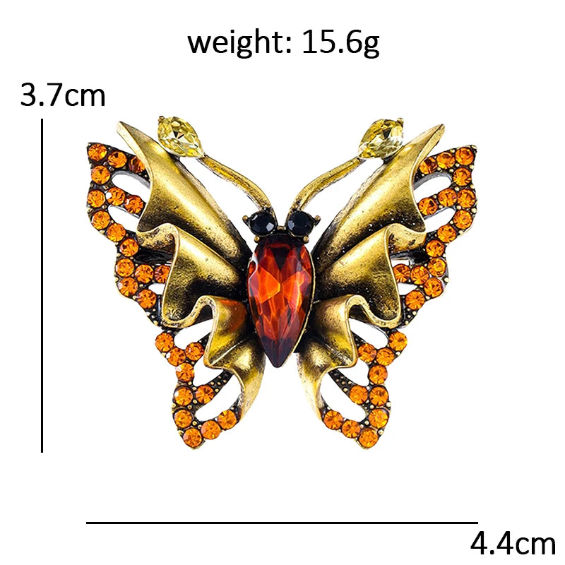 PENDRA Vintage Butterfly Brooch