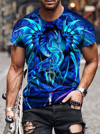 PENDRA Printed Sports Short Sleeve T-Shirt