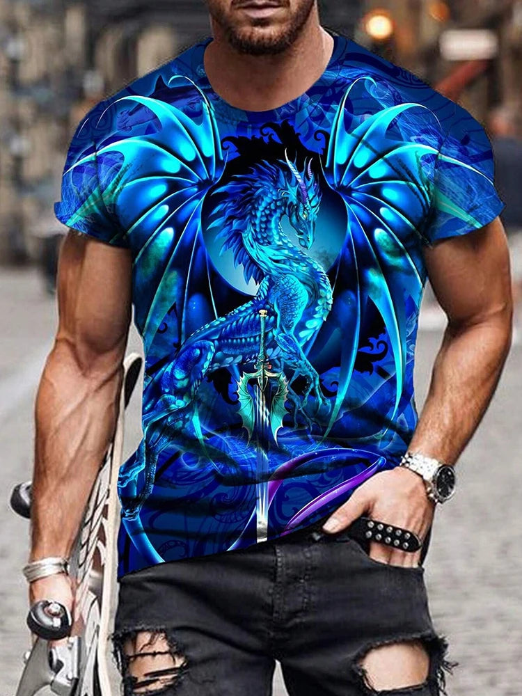 PENDRA Printed Sports Short Sleeve T-Shirt