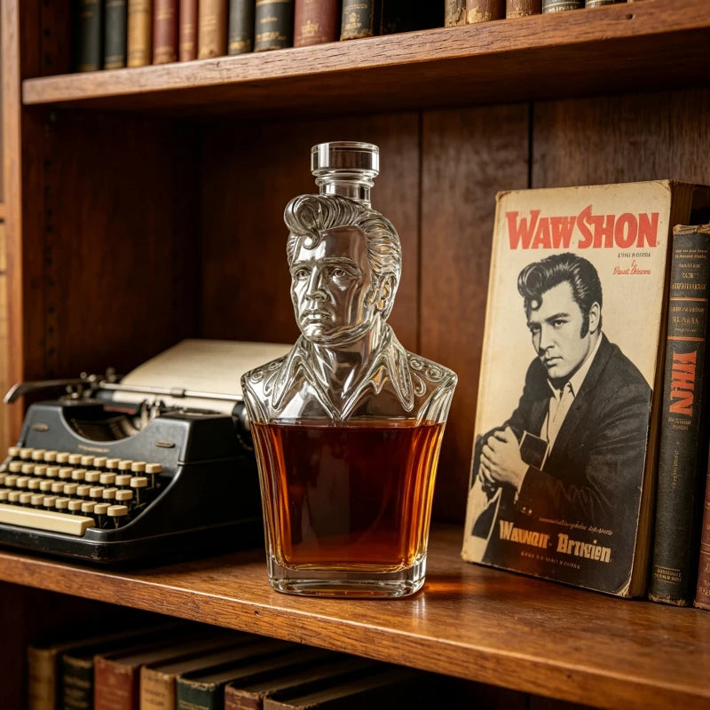Novelty Human Bust Whiskey Decanter Glass Liquor Bottle for Scotch Whiskey Bar Home Decoration Ornament