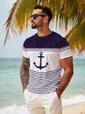 2025 New Summer Casual Men's Short-sleeved Shirt Hawaiian-style Beach Vacation Men's Shirt 3D Printed Men's T-shirt