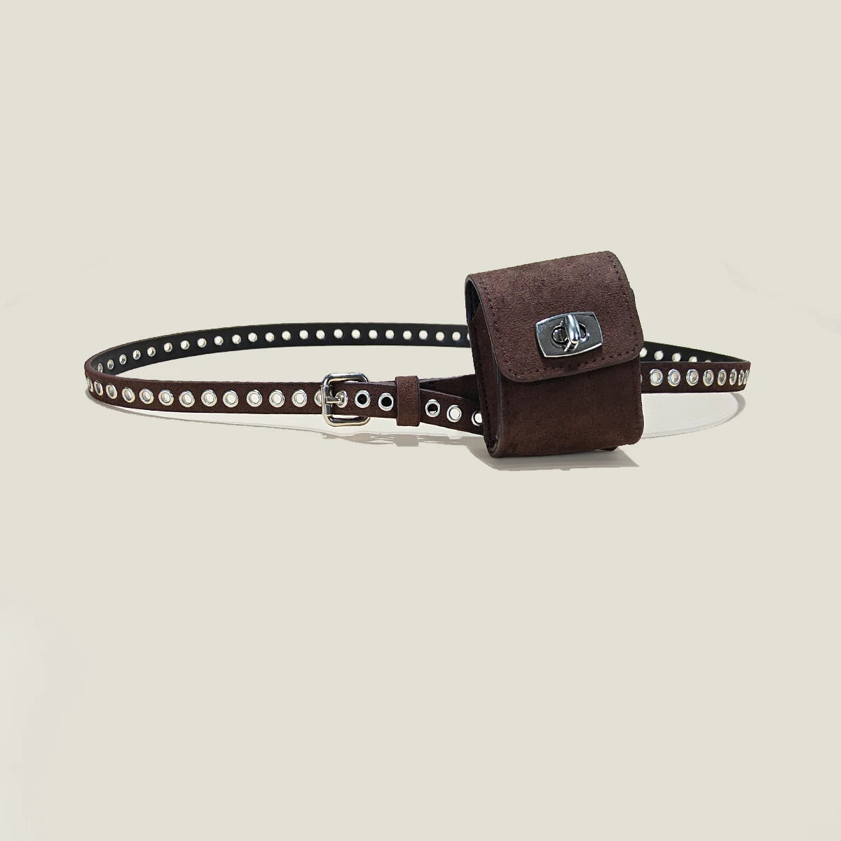 Luxury Desiner Suede leather Belt Bag key small bag for easy carrying wireless headphone bag purse Jeans Dress Waistband