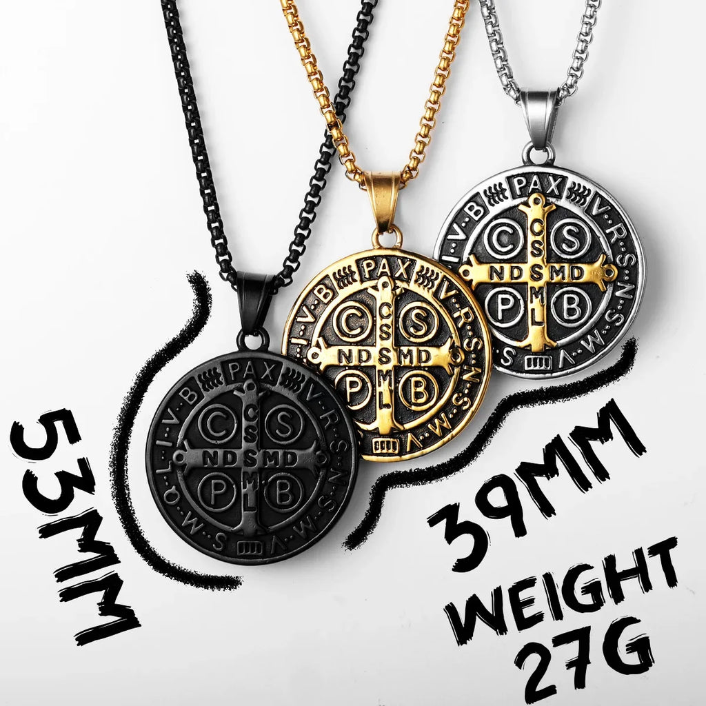 PENDRA St Benedict Exorcism Steel Necklace
