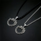 PENDRA Celtic Knot Rune Serpent Necklace