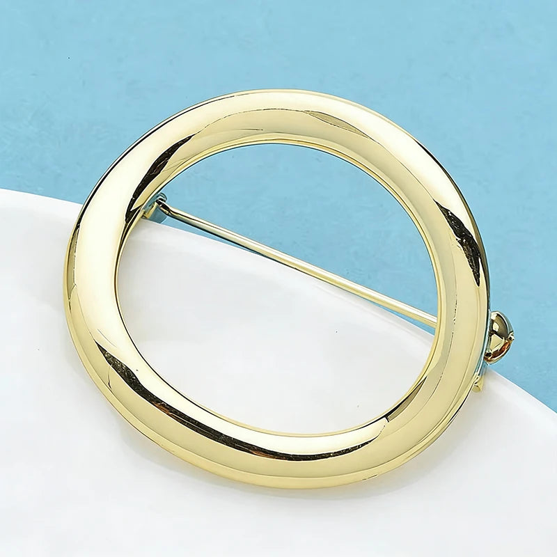 PENDRA Alloy Circle Brooch