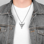 PENDRA Cattle Skull Boyfriend Steel Necklace