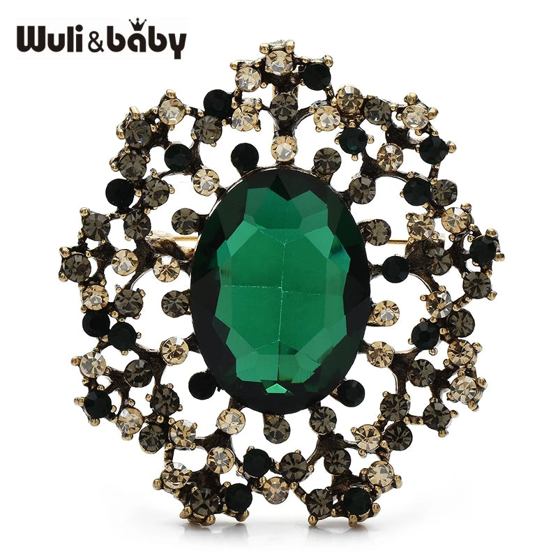 PENDRA Royale Palace Crystal Round Brooch