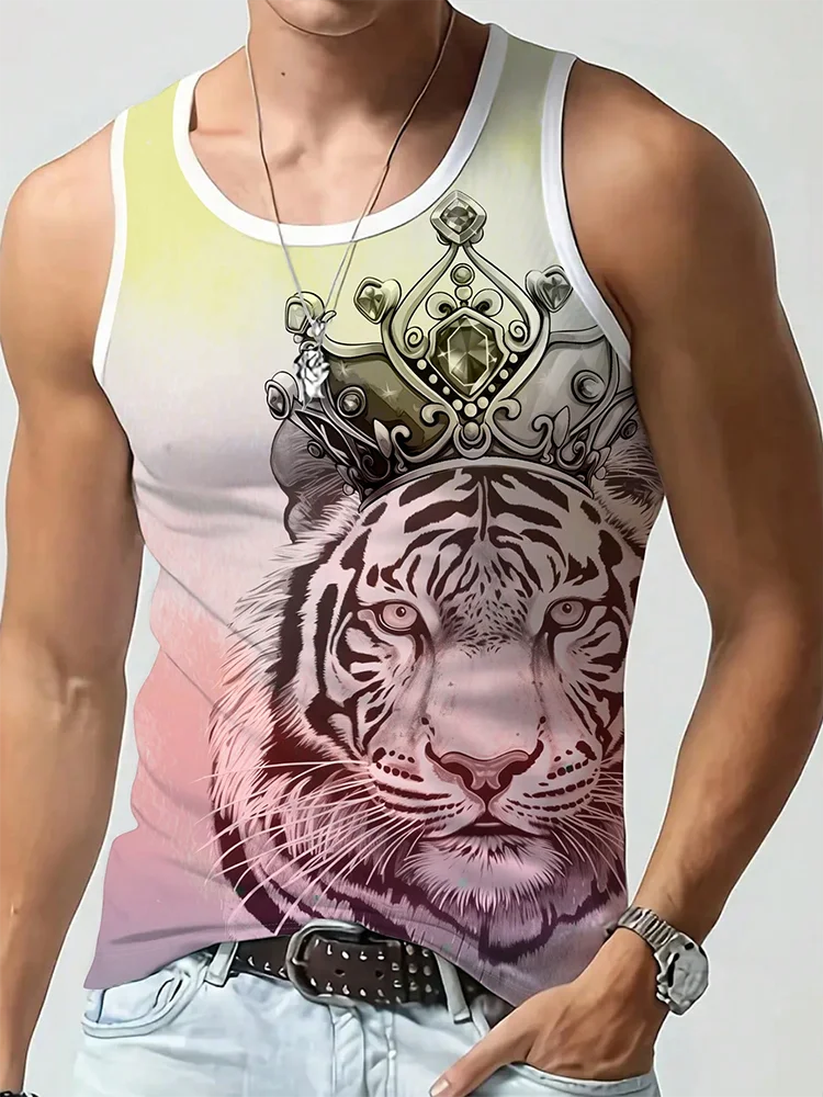PENDRA Sports Lion Print Tank Top