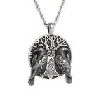 PENDRA Ravenodin Viking Double Ravens Pendant Necklace