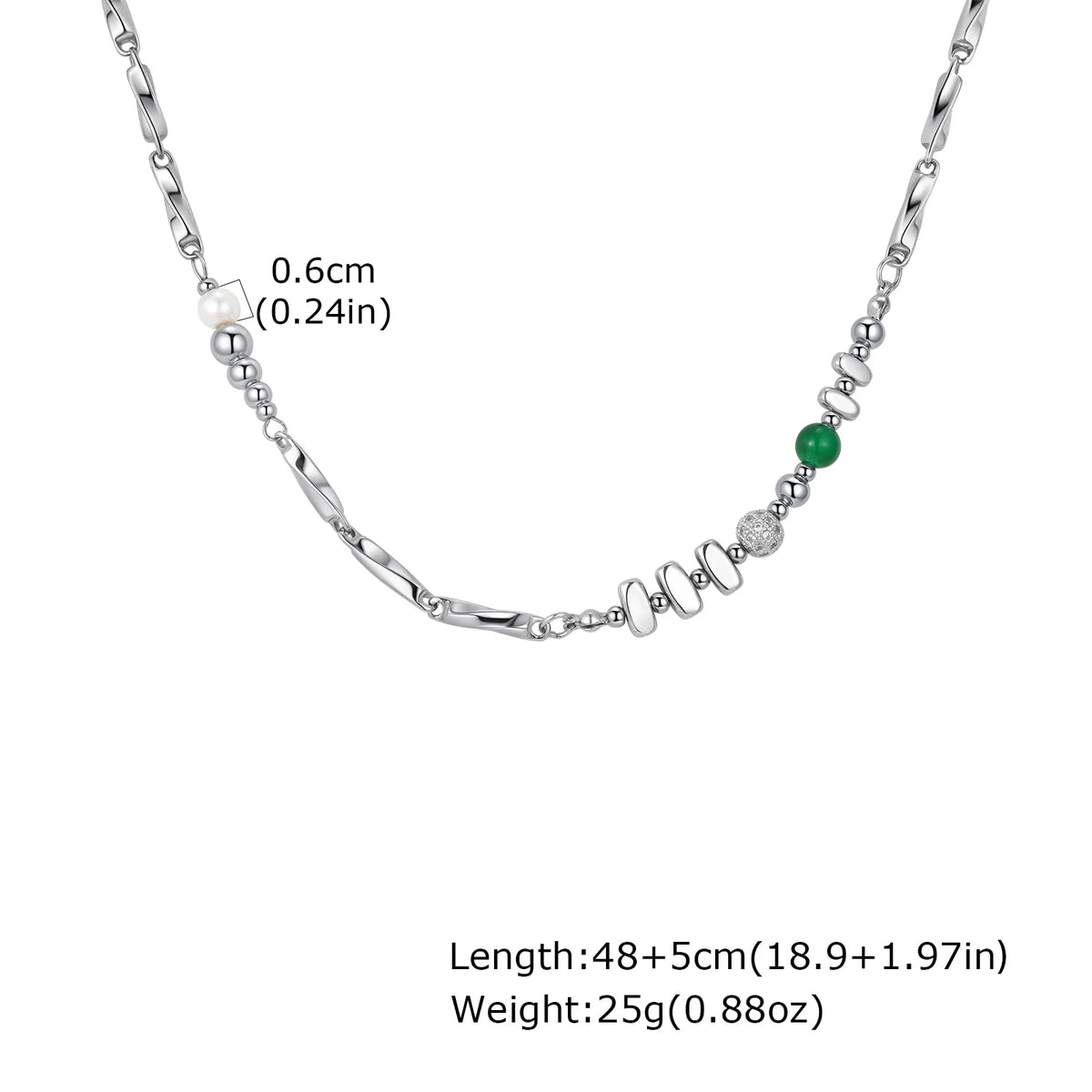 PENDRA Irregular Stone Chain Necklace