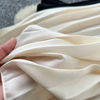 Korean version light mature style high waisted pleated wide leg pants women's spring commuting loose high-end fashion pants