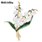 PENDRA Lilyvale Enamel Lily of the Valley Brooch