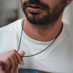 PENDRA Twisted Black Rope Chain Necklace