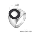 New Stainless Steel Ring for Men Boys,Waterproof Silver Color Stainless Steel Signet Ring,Statement Chunky Ring Thumb Ring