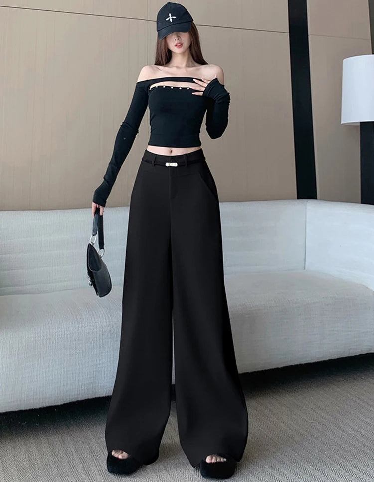 PENDRA Woolen Waisted Loose Pants