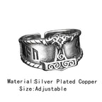 PENDRA Rune Silver Copper Ring