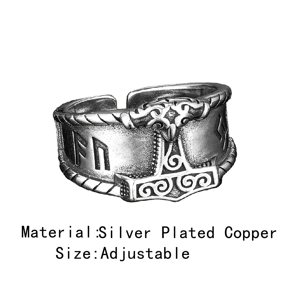 PENDRA Rune Silver Copper Ring