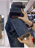 Y2k Women Jeans 2024 New High-waisted Large Size Women's Pants Radish Haren Pants Thin Stretch Nine Points Daddy Pants Fashion
