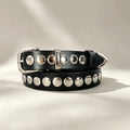 PENDRA Heralia Leather Black Rivet Studded Luxury Belt